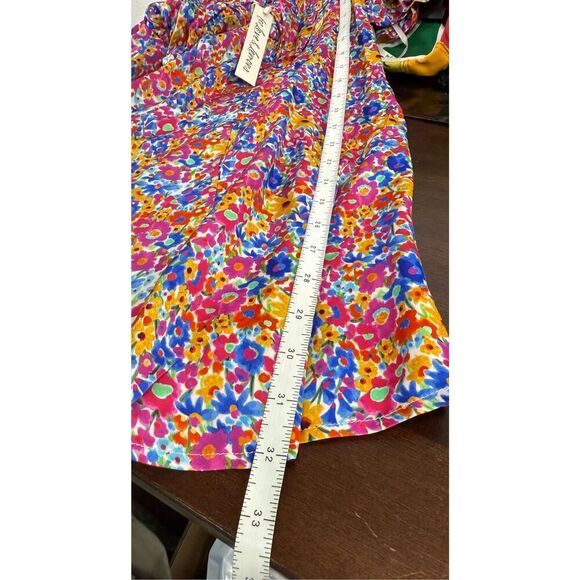 NWT For Love & Lemons Sasha Mini Dress Blue Dizzy Floral - Picture 14 of 14